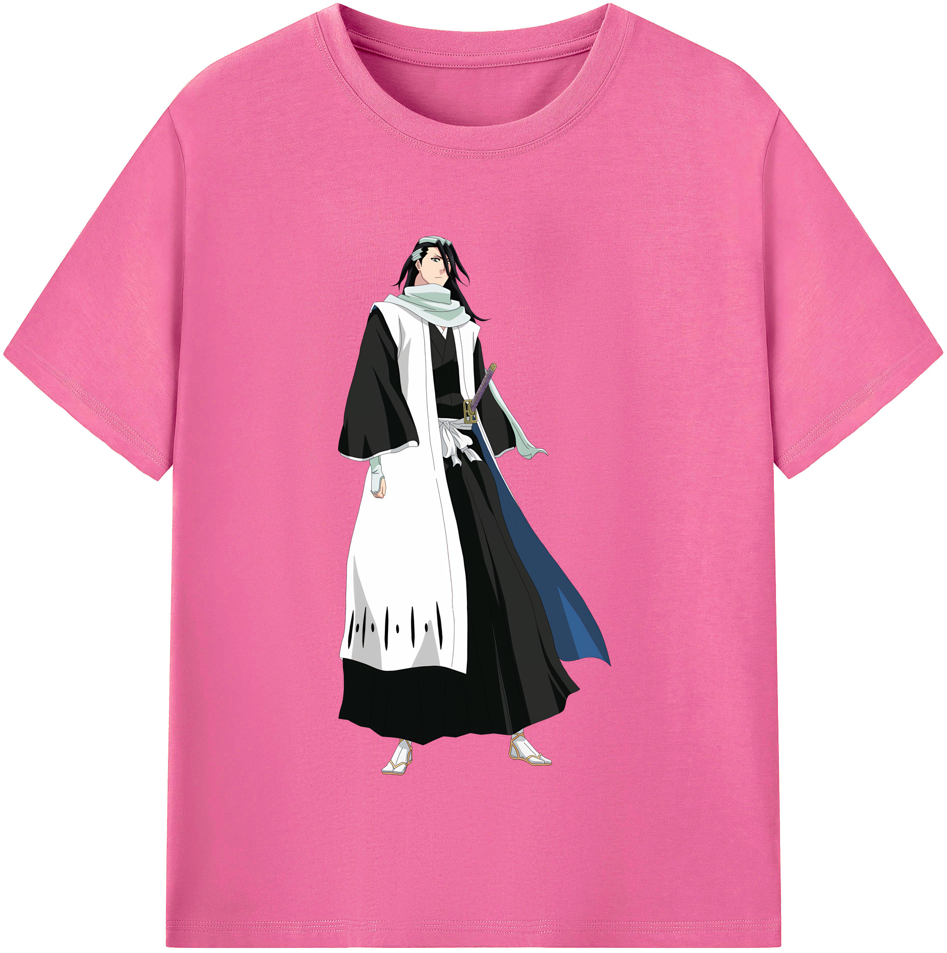 （画像用） ブリーチ くちき びゃくや BLEACH Kuchiki Byakuya レディースカジュアルプリントTシャツ（綿100％）
